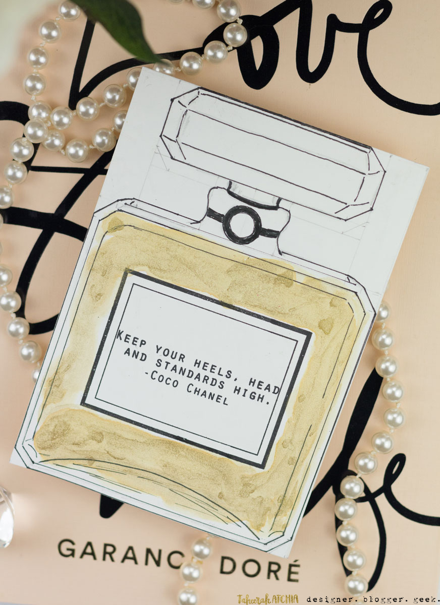 Chanel Bottle Card by Taheerah Atchia