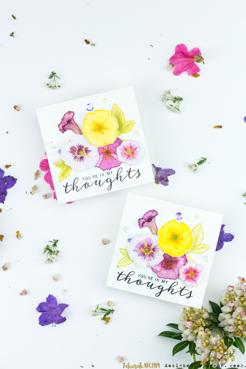 You Are In My Thoughts Petunia Card by Taheerah Atchia