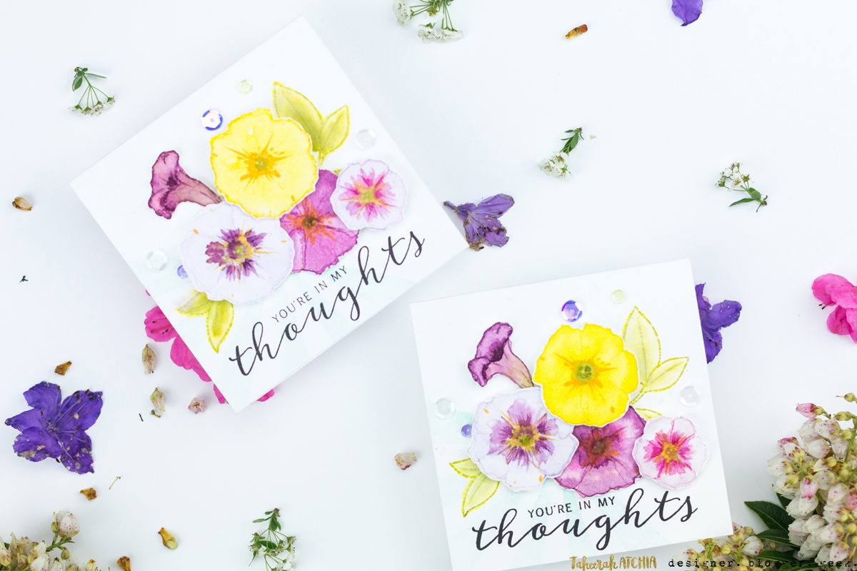 You Are In My Thoughts Petunia Card by Taheerah Atchia