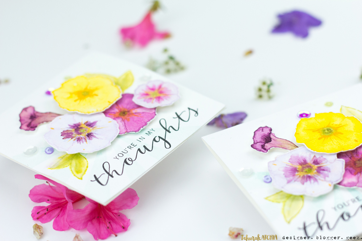 You Are In My Thoughts Petunia Card by Taheerah Atchia