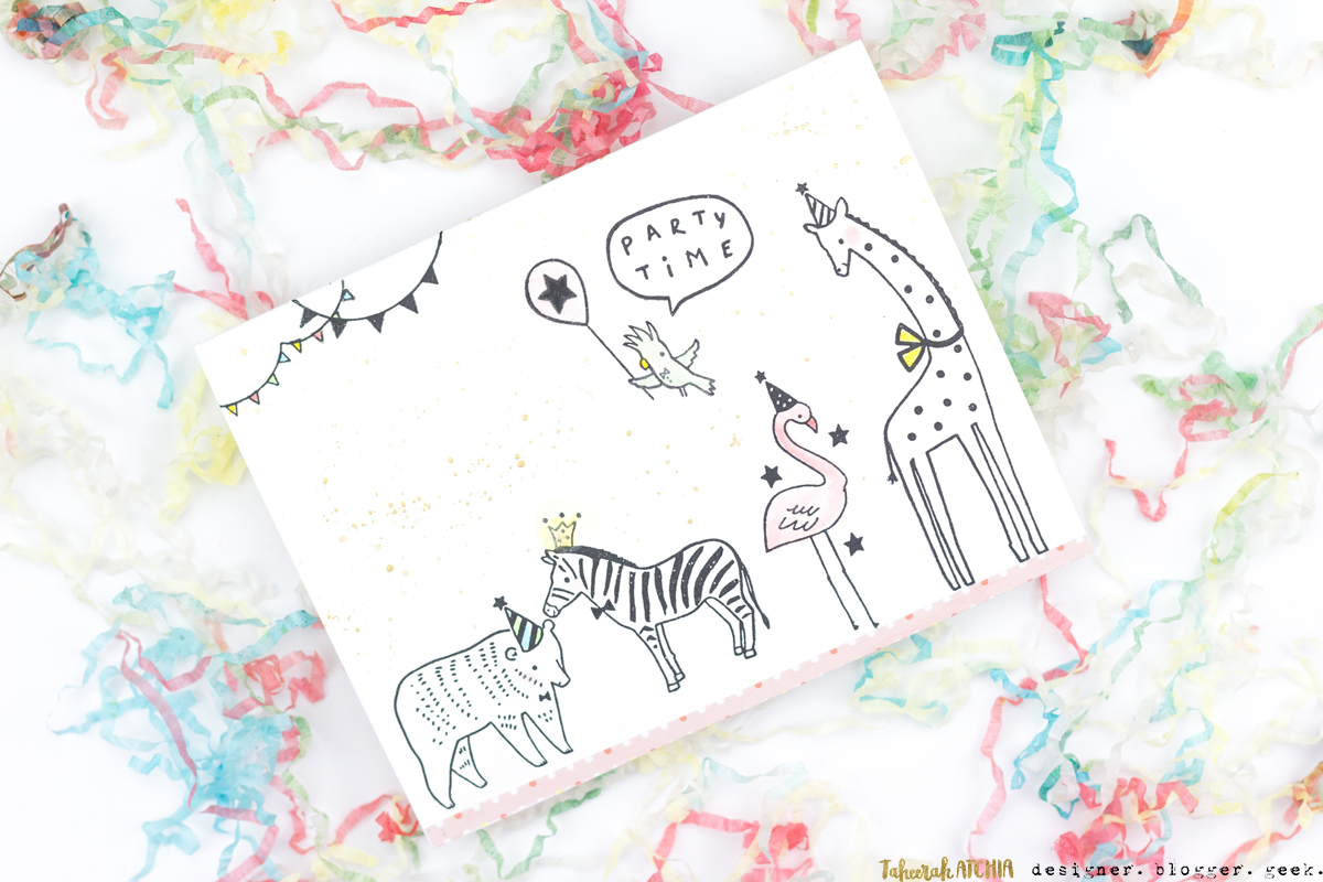 Party Animals Birthday Card by Taheerah Atchia