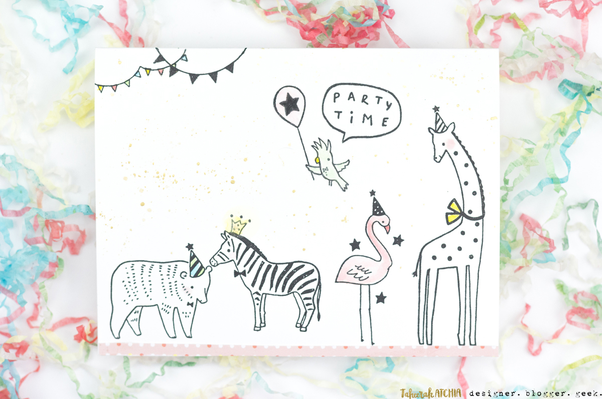 Party Animals Birthday Card by Taheerah Atchia