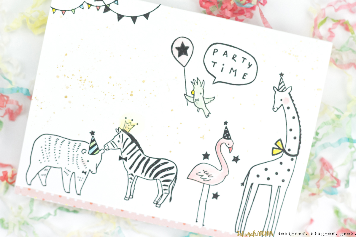 Party Animals Birthday Card by Taheerah Atchia