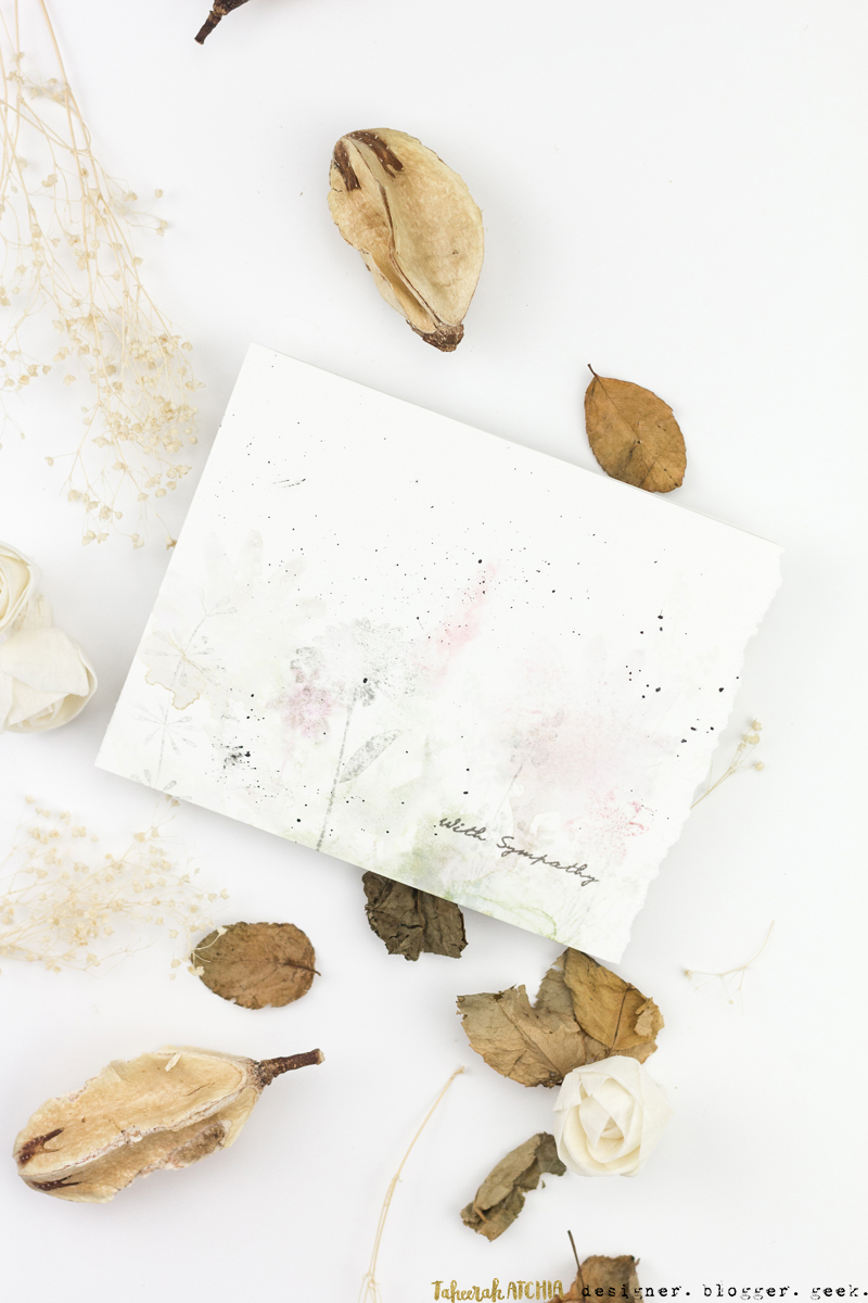 Watercolour Floral Sympathy Card by Taheerah Atchia