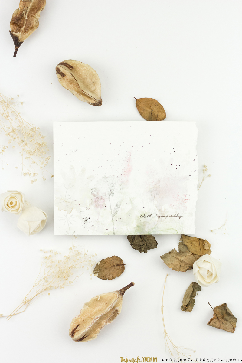 Watercolour Floral Sympathy Card by Taheerah Atchia