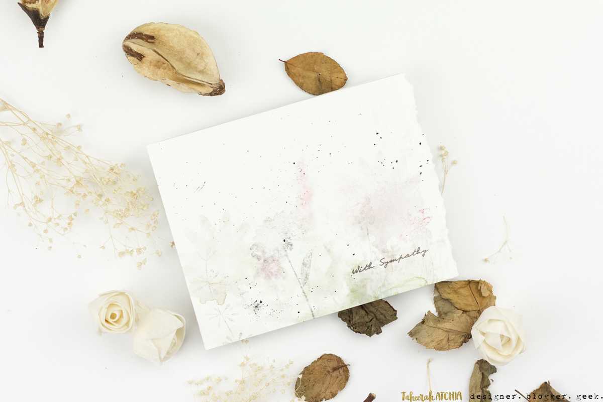 Watercolour Floral Sympathy Card by Taheerah Atchia