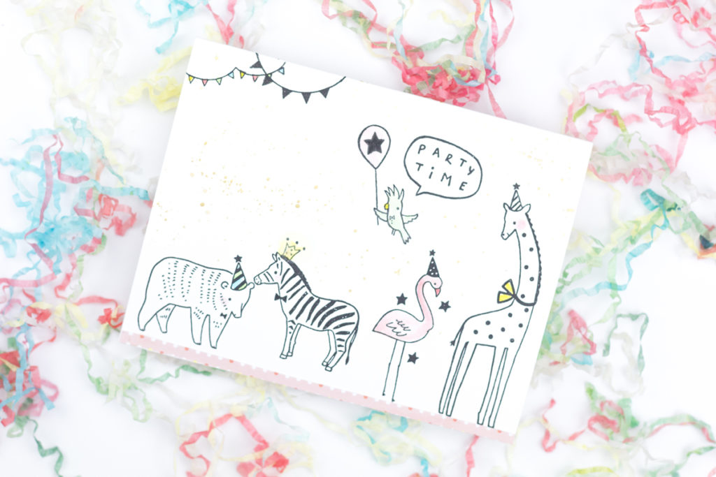 Party Animals Birthday Card by Taheerah Atchia