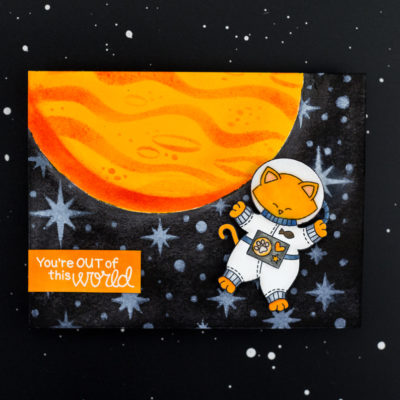 You're Out Of This World Kitty Astronaut Card by Taheerah Atchia