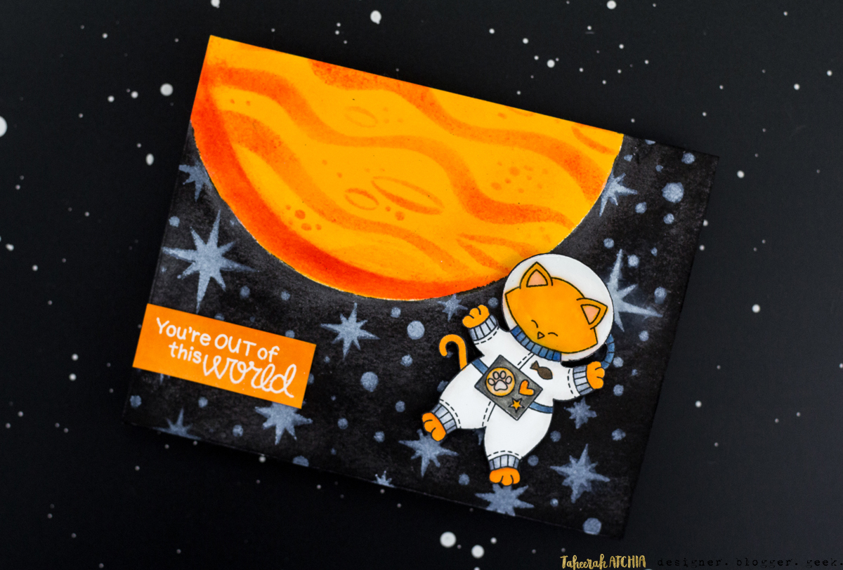 You're Out Of This World Kitty Astronaut Card by Taheerah Atchia