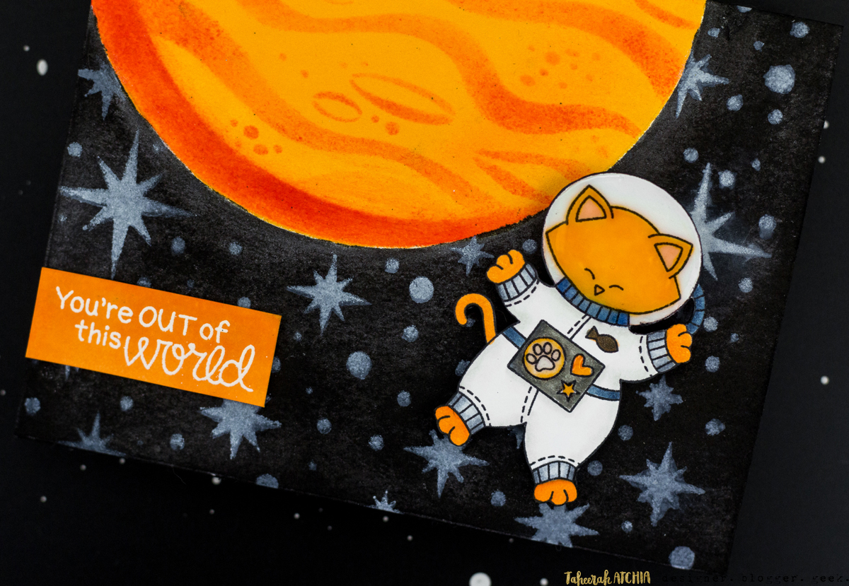 You're Out Of This World Kitty Astronaut Card by Taheerah Atchia