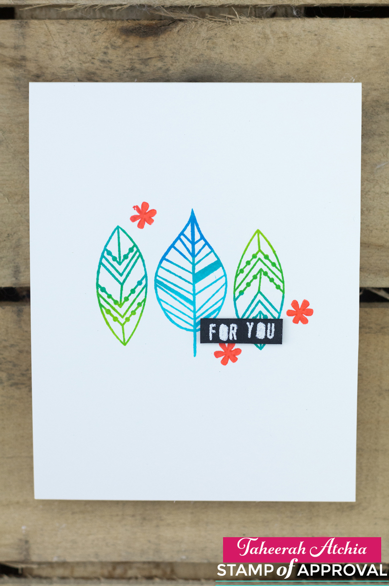 For You Modern Leaves Card by Taheerah Atchia