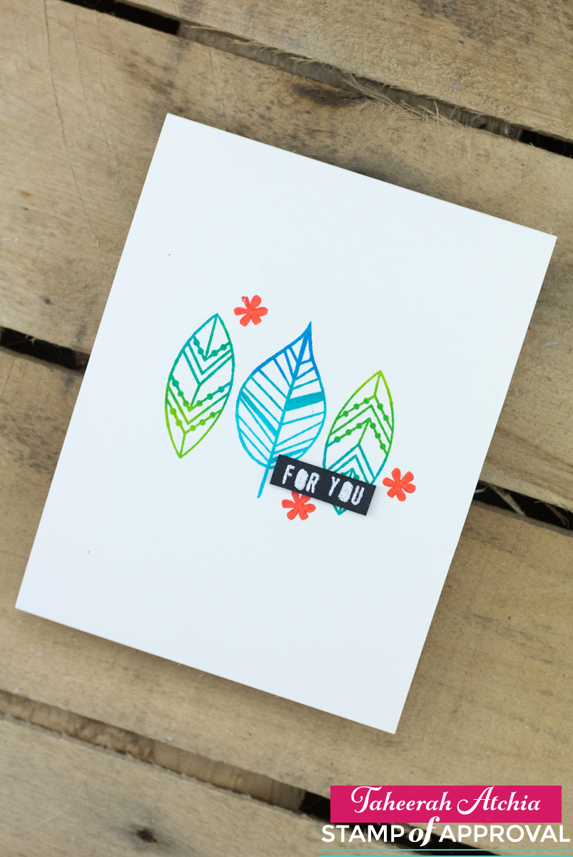 For You Modern Leaves Card by Taheerah Atchia