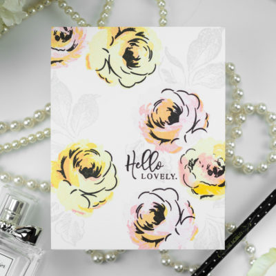 Hello Lovely Winter Rose Card by Taheerah Atchia