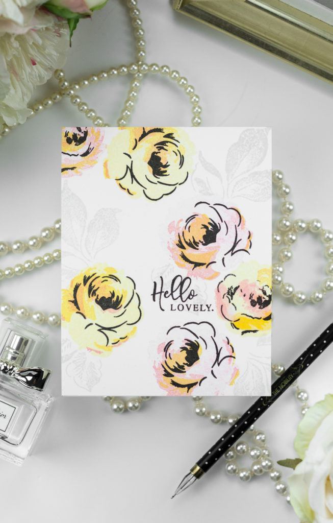 Hello Lovely Winter Rose Card by Taheerah Atchia