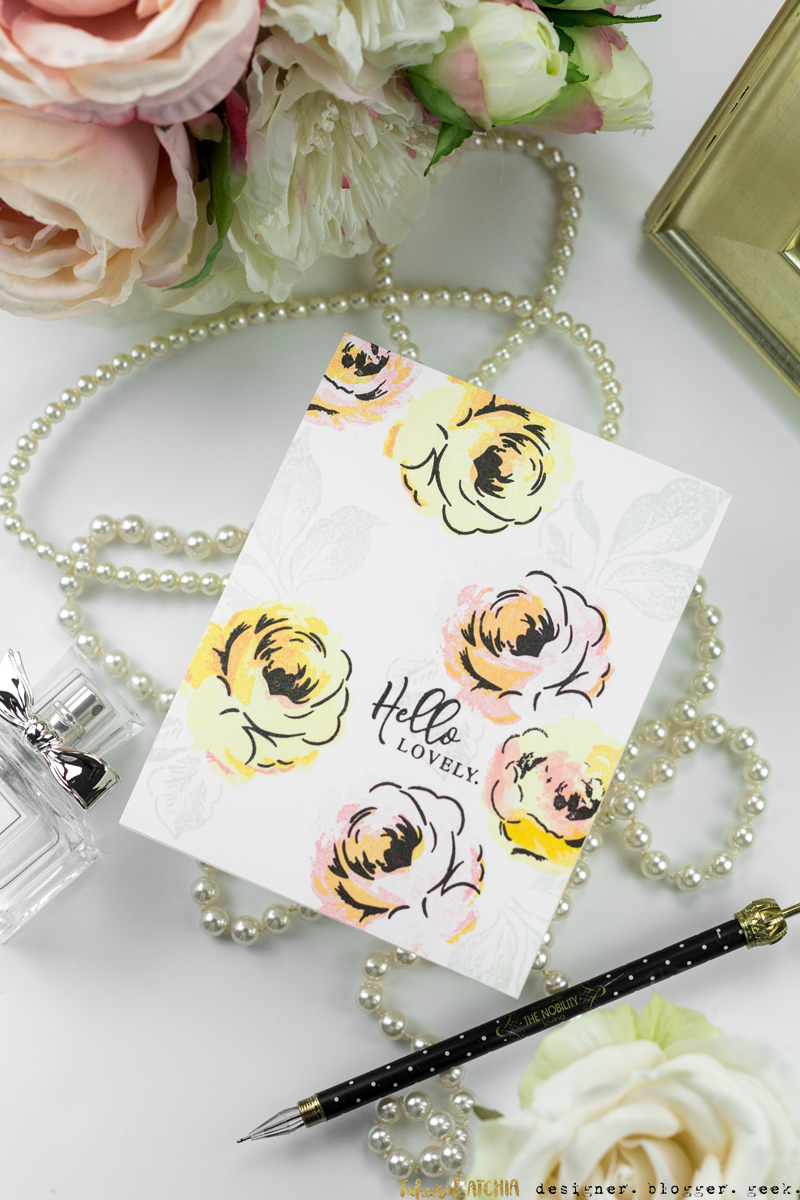 Hello Lovely Winter Rose Card by Taheerah Atchia