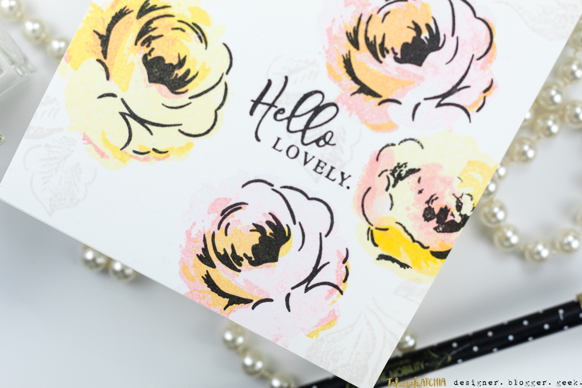 Hello Lovely Winter Rose Card by Taheerah Atchia