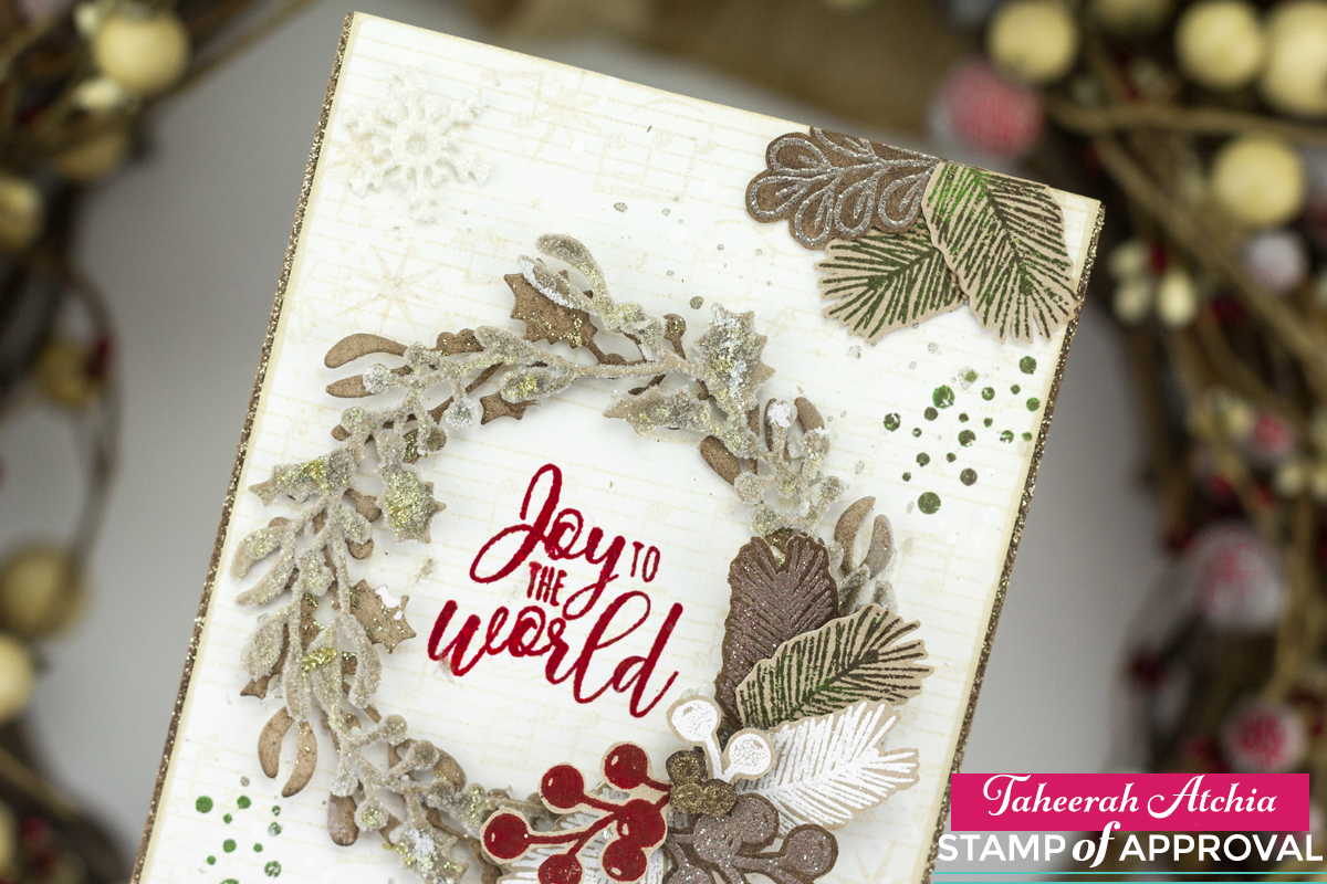 Joy To The World Wreath Card by Taheerah Atchia
