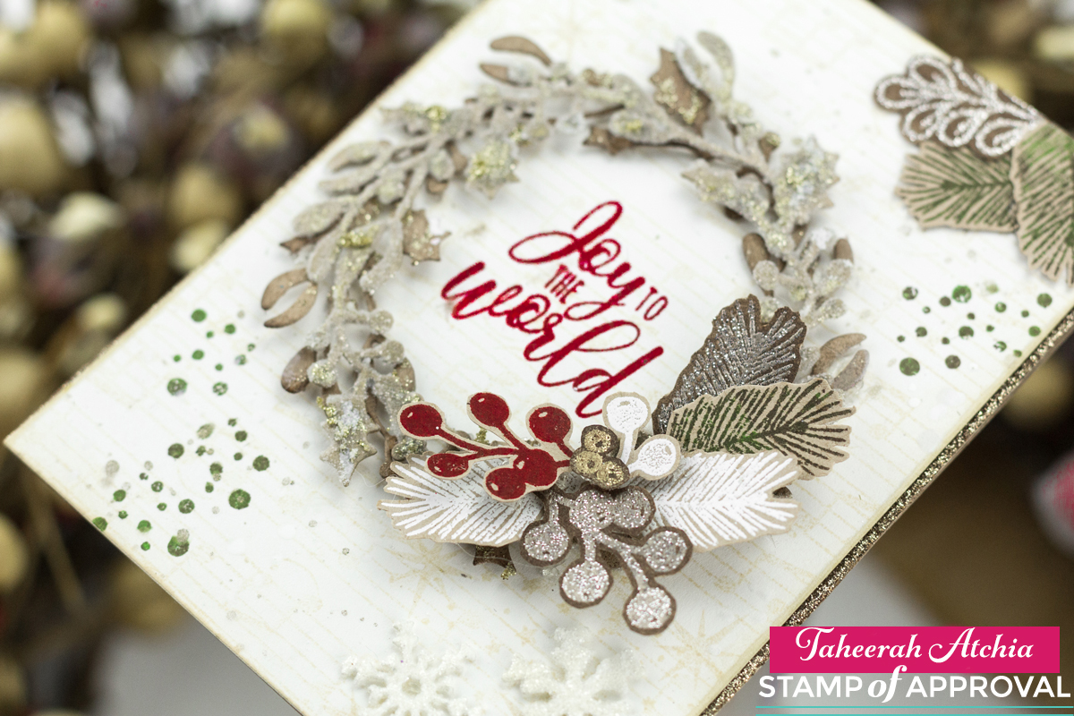 Joy To The World Wreath Card by Taheerah Atchia