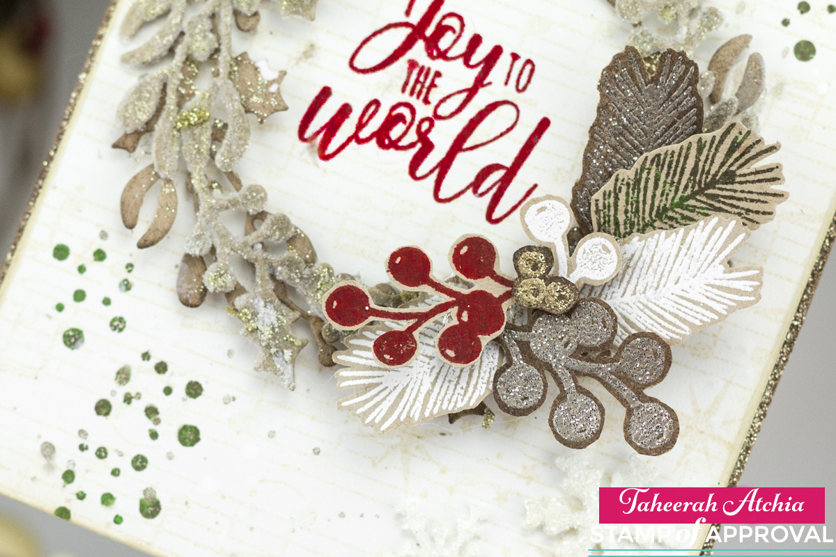 Joy To The World Wreath Card by Taheerah Atchia