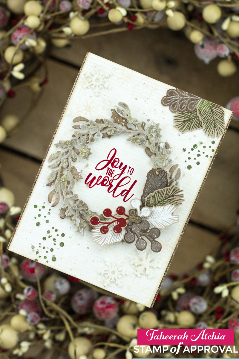 Joy To The World Wreath Card by Taheerah Atchia