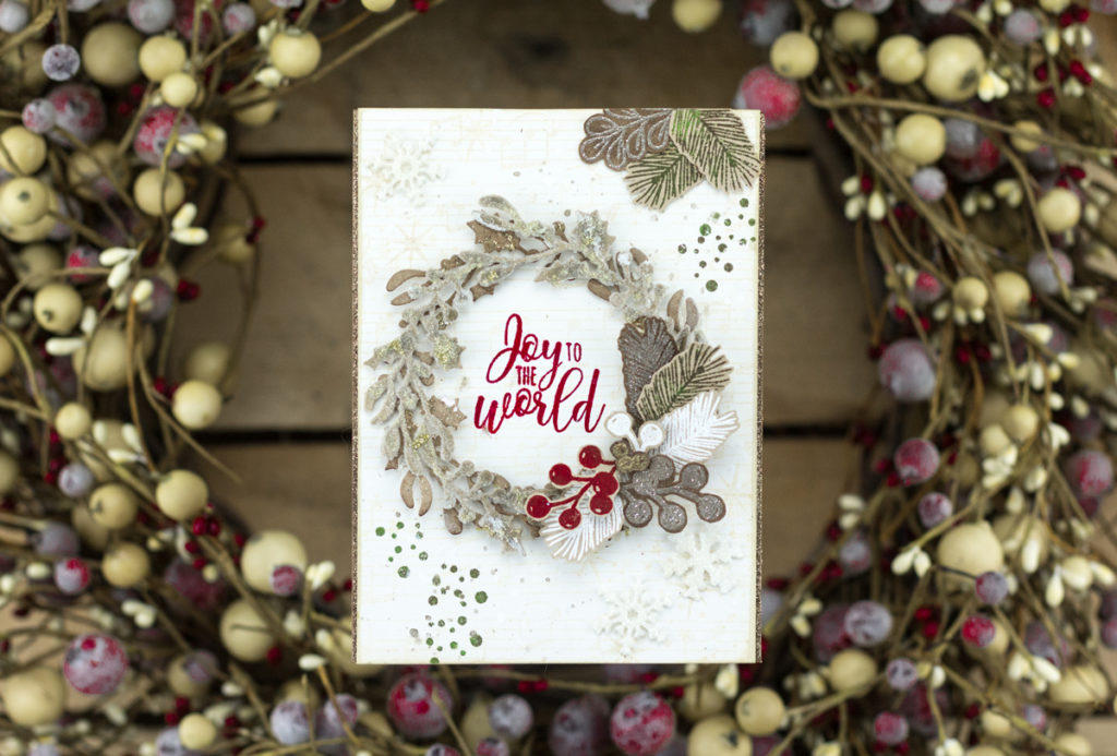 Joy To The World Wreath Card by Taheerah Atchia