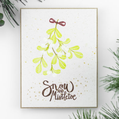 Snow And Mistletoe Christmas Card by Taheerah Atchia