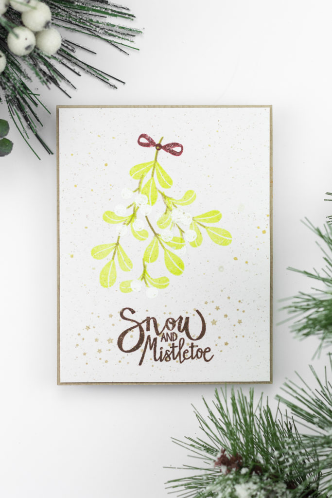 Snow And Mistletoe Christmas Card by Taheerah Atchia