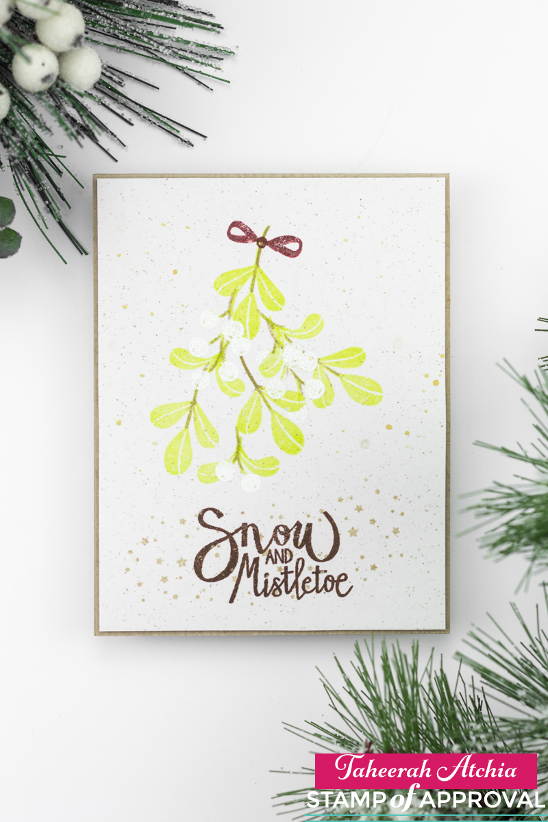 Snow And Mistletoe Christmas Card by Taheerah Atchia