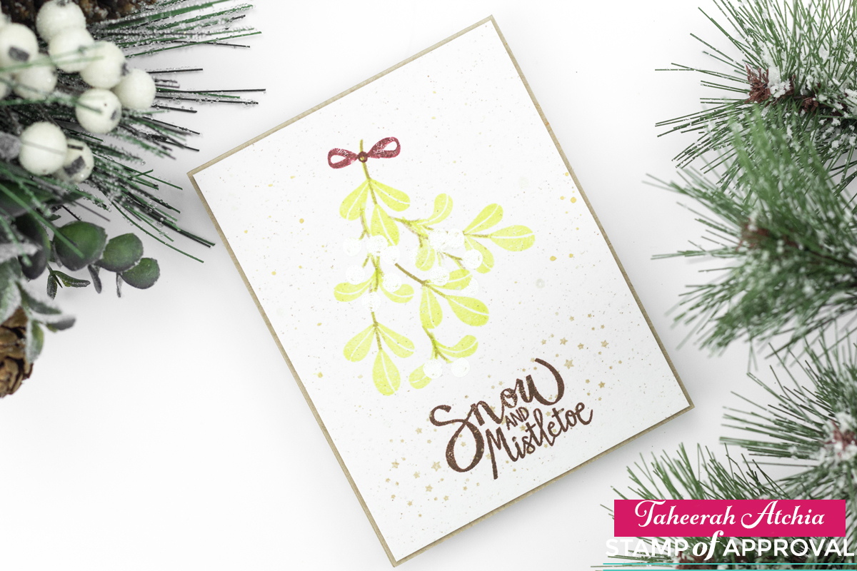 Snow And Mistletoe Christmas Card by Taheerah Atchia