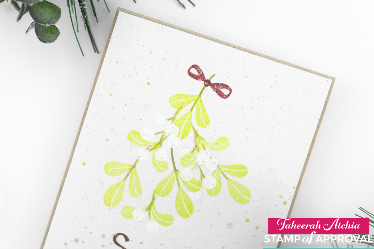 Snow And Mistletoe Christmas Card by Taheerah Atchia