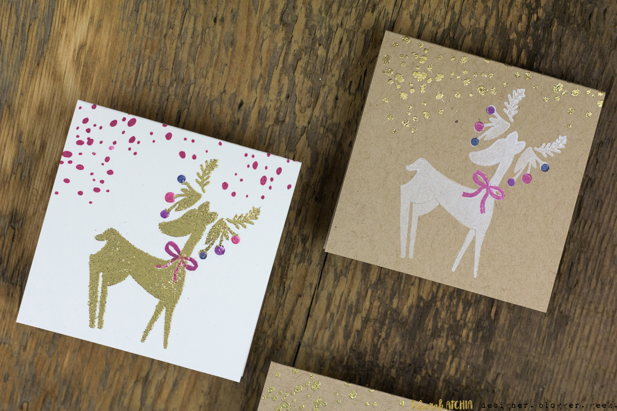 Mini Reindeer Christmas Cards by Taheerah Atchia