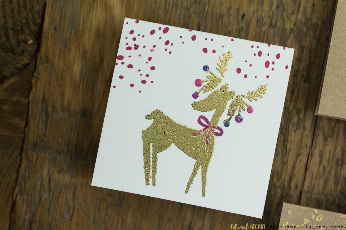 Mini Reindeer Christmas Cards by Taheerah Atchia