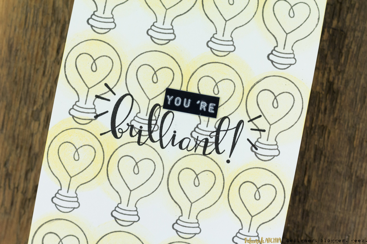 You're Brilliant Lightbulb Card by Taheerah Atchia