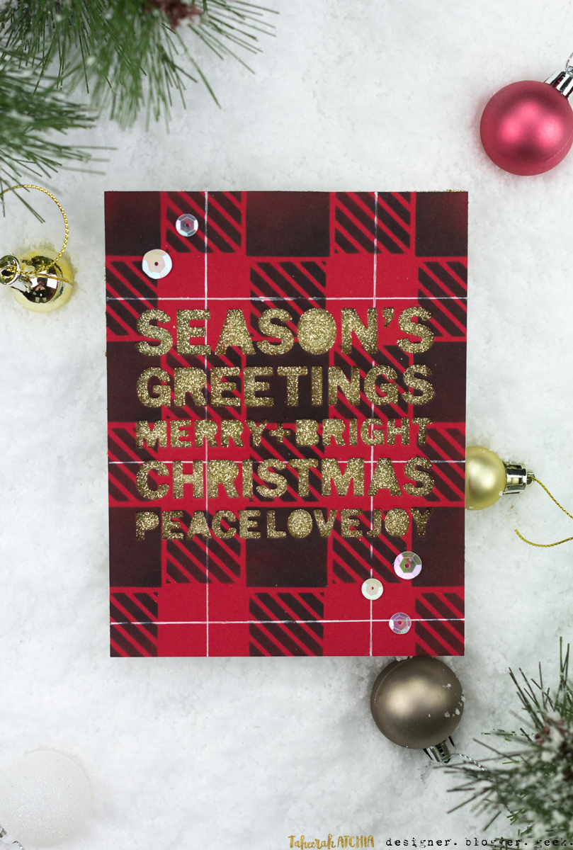 Buffalo Plaid Christmas Card by Taheerah Atchia