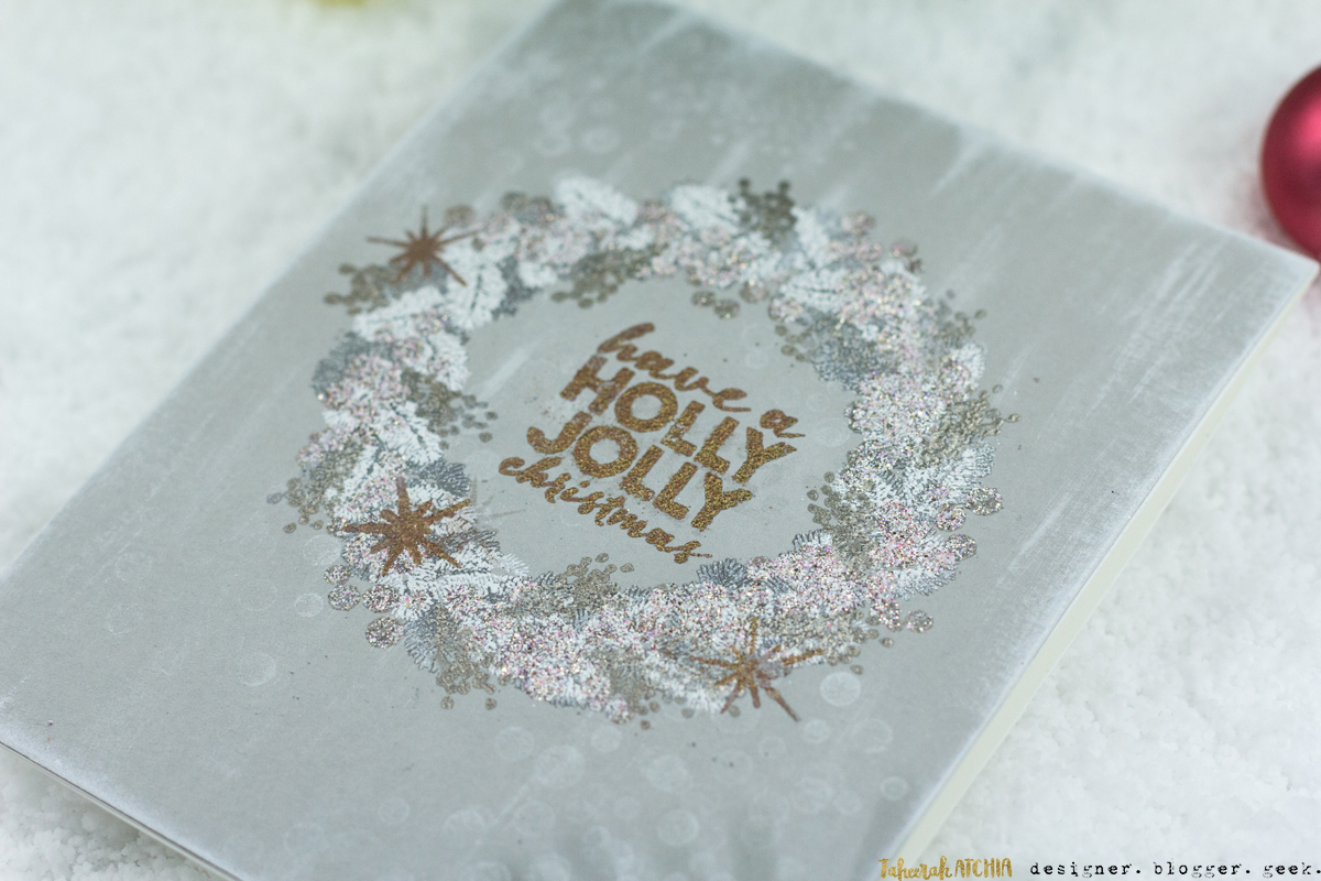 Holly Jolly Christmas Wreath Card by Taheerah Atchia