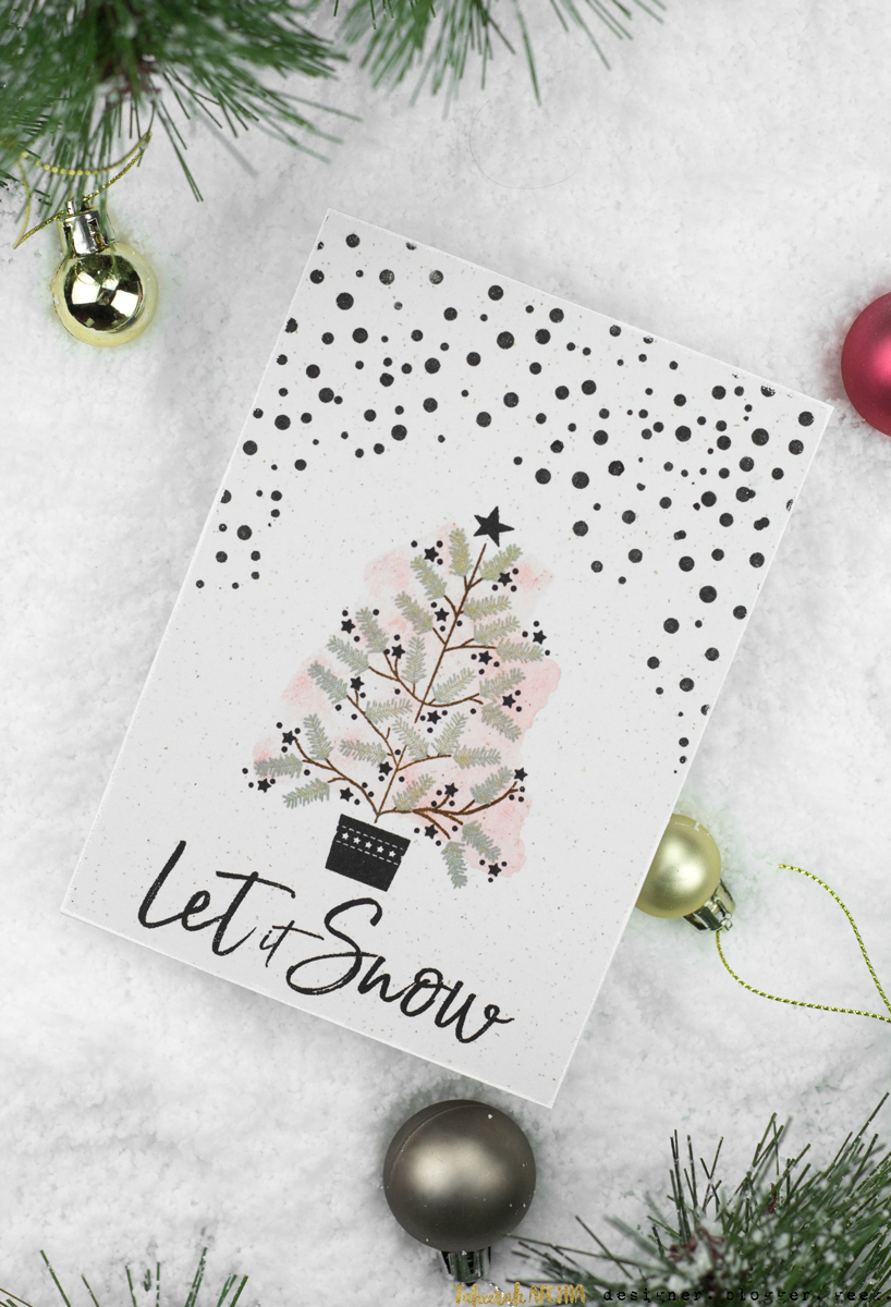 Let It Snow O'Tannenbaum Christmas Card by Taheerah Atchia
