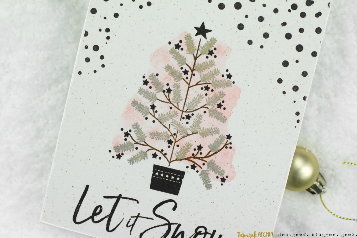 Let It Snow O'Tannenbaum Christmas Card by Taheerah Atchia