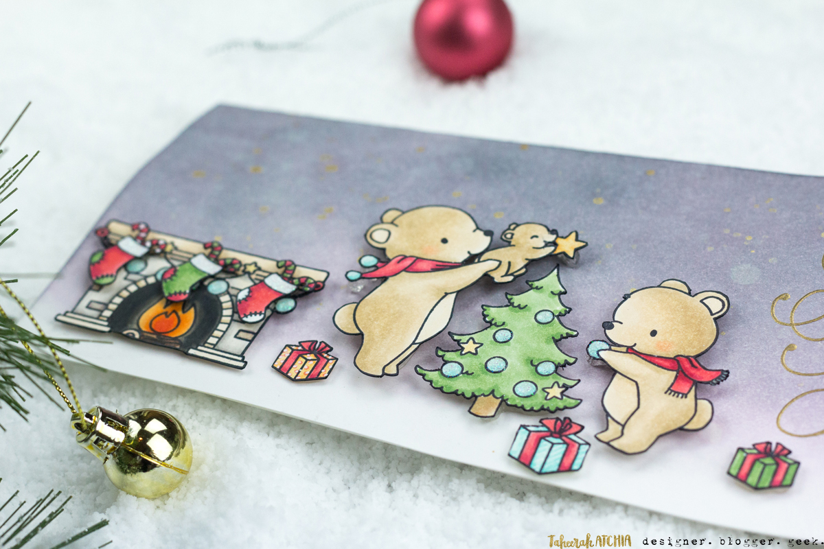 Season's Greetings Beary Christmas Card by Taheerah Atchia