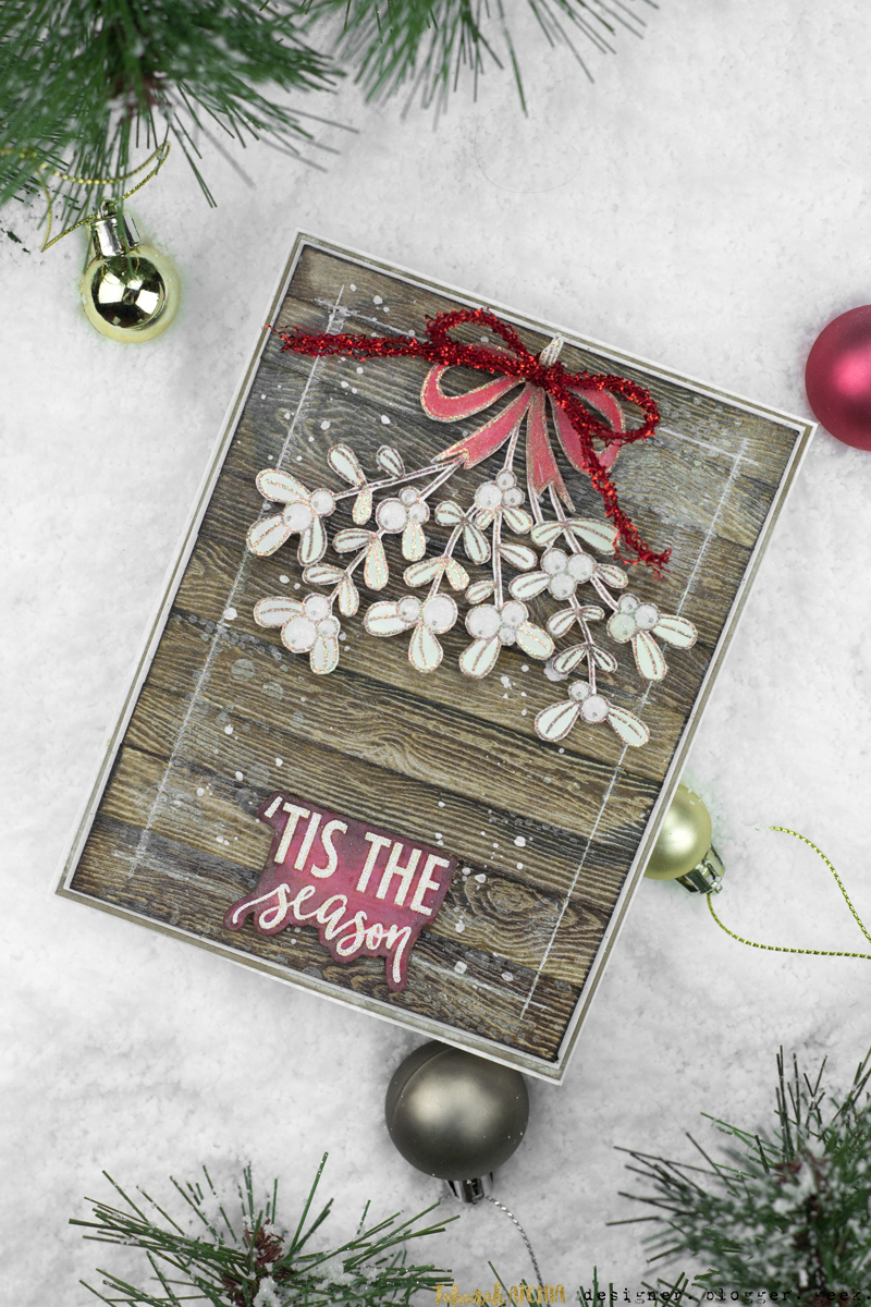 'Tis The Season Mistletoe Christmas Card by Taheerah Atchia