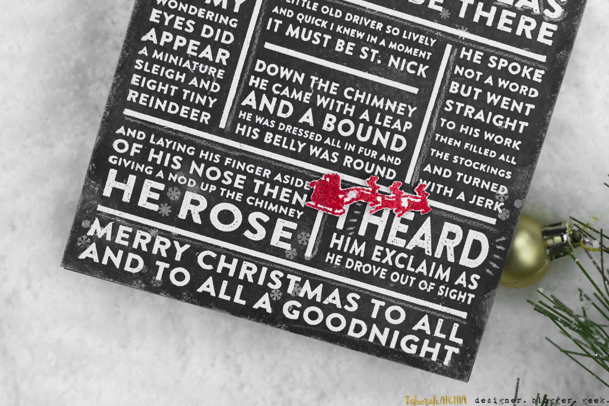 Twas The Night Before Christmas Chalkboard Card by Taheerah Atchia