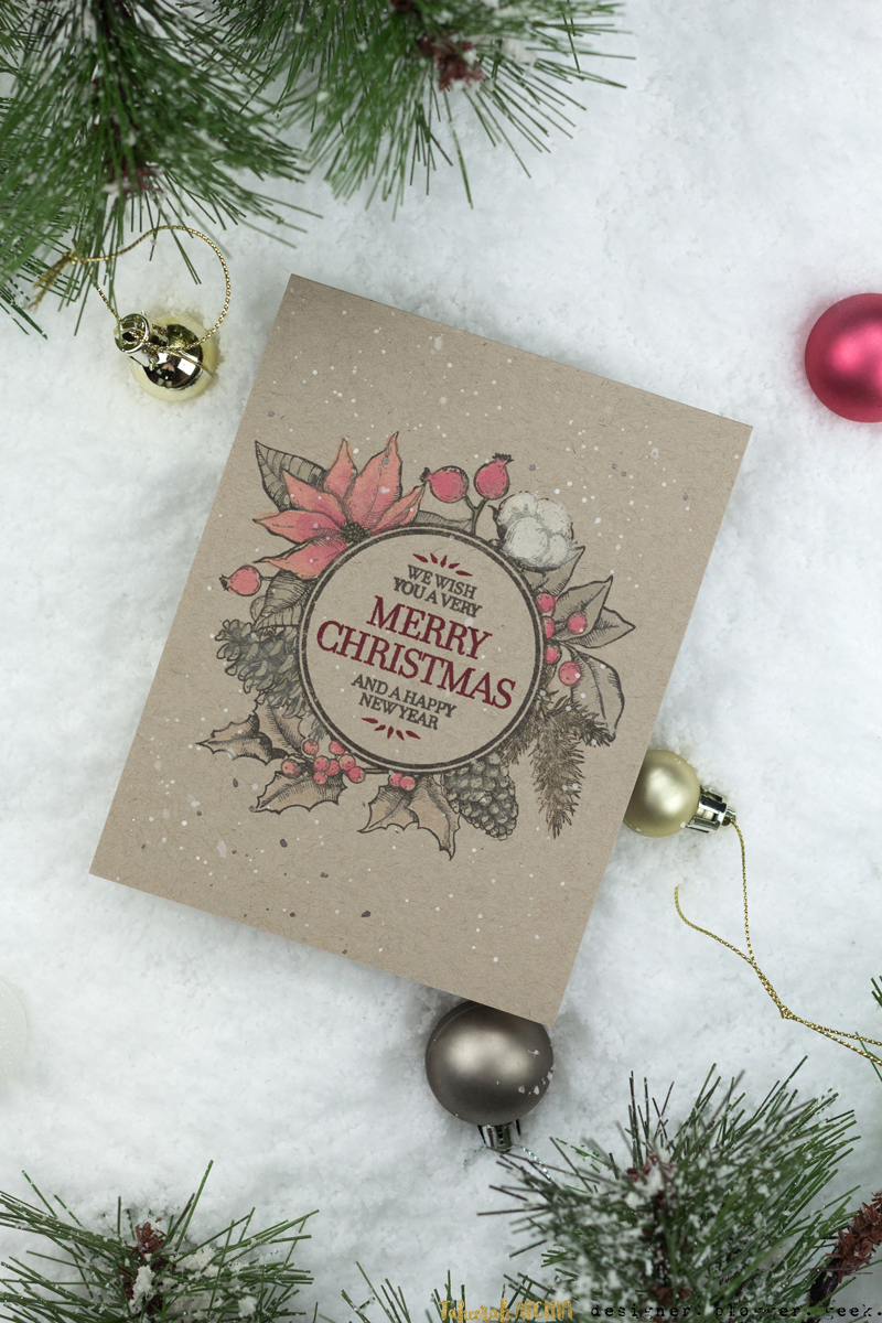 Vintage Merry Christmas Card by Taheerah Atchia