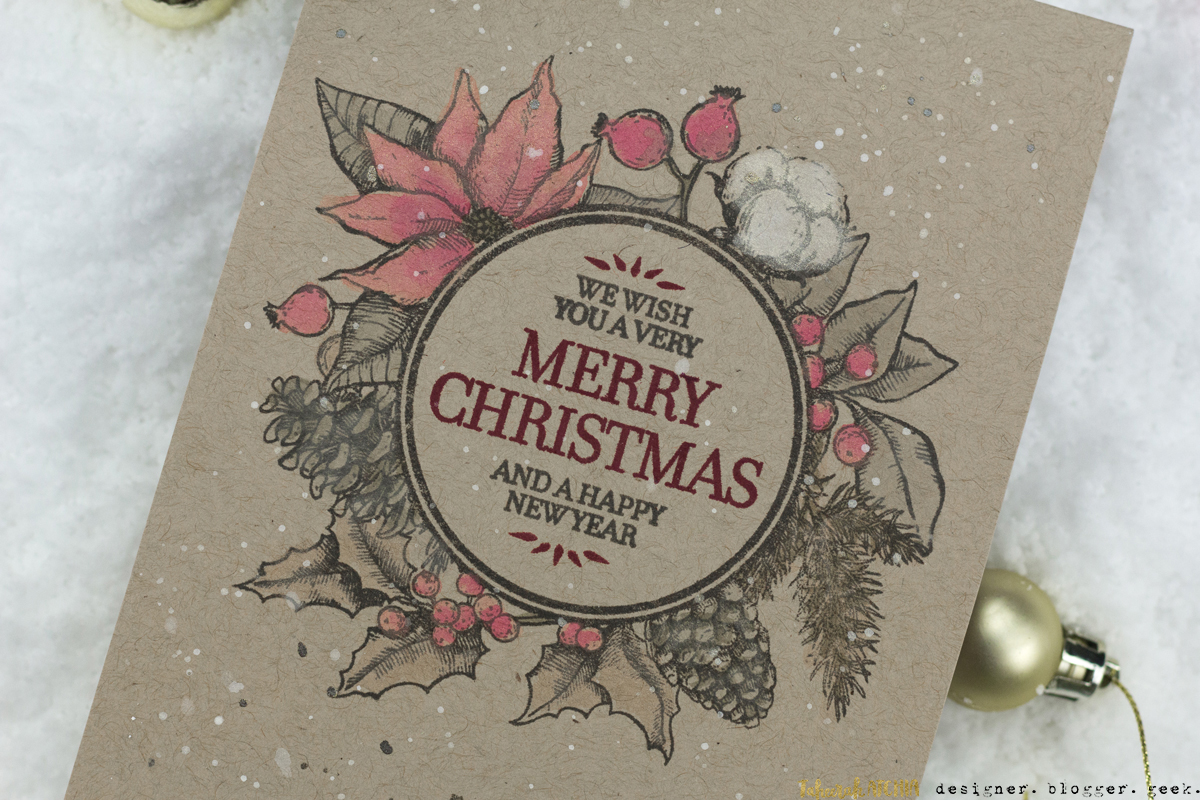 Vintage Merry Christmas Card by Taheerah Atchia