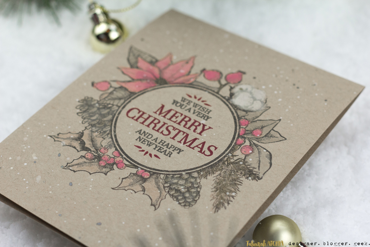 Vintage Merry Christmas Card by Taheerah Atchia