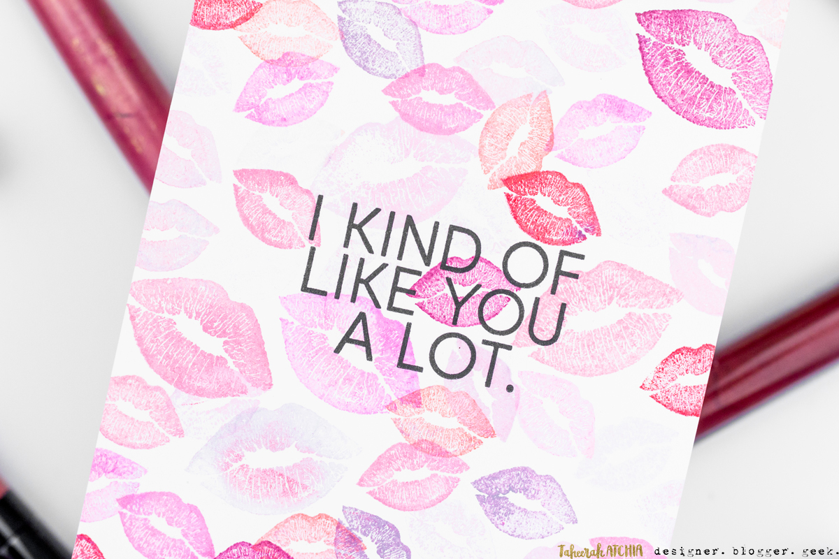 I Kind Of Like You A Lot Lips Card by Taheerah Atchia