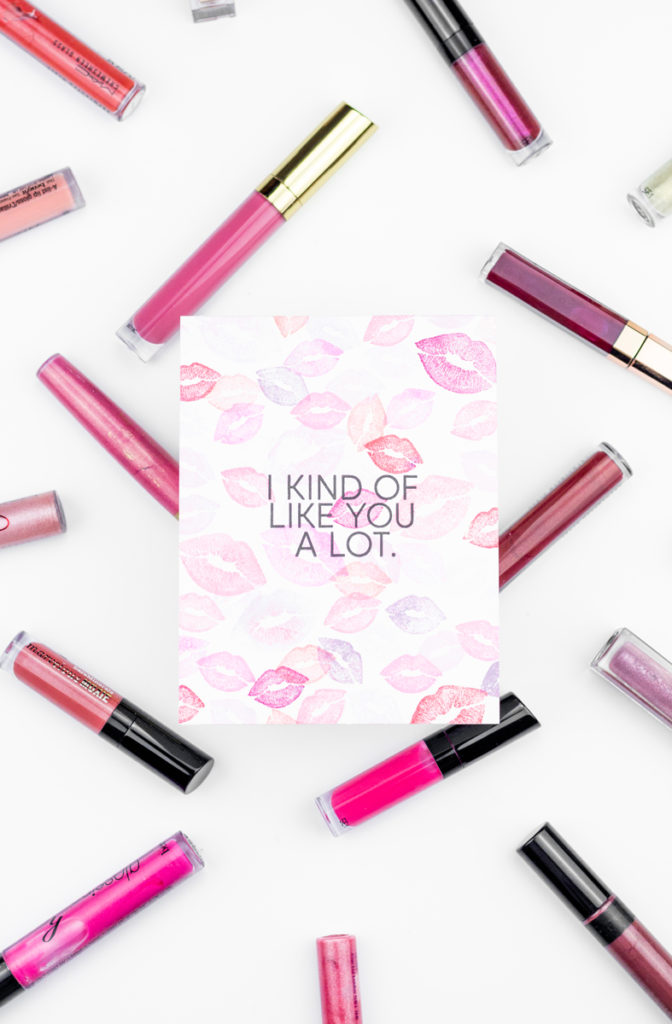 I Kind Of Like You A Lot Lips Card by Taheerah Atchia