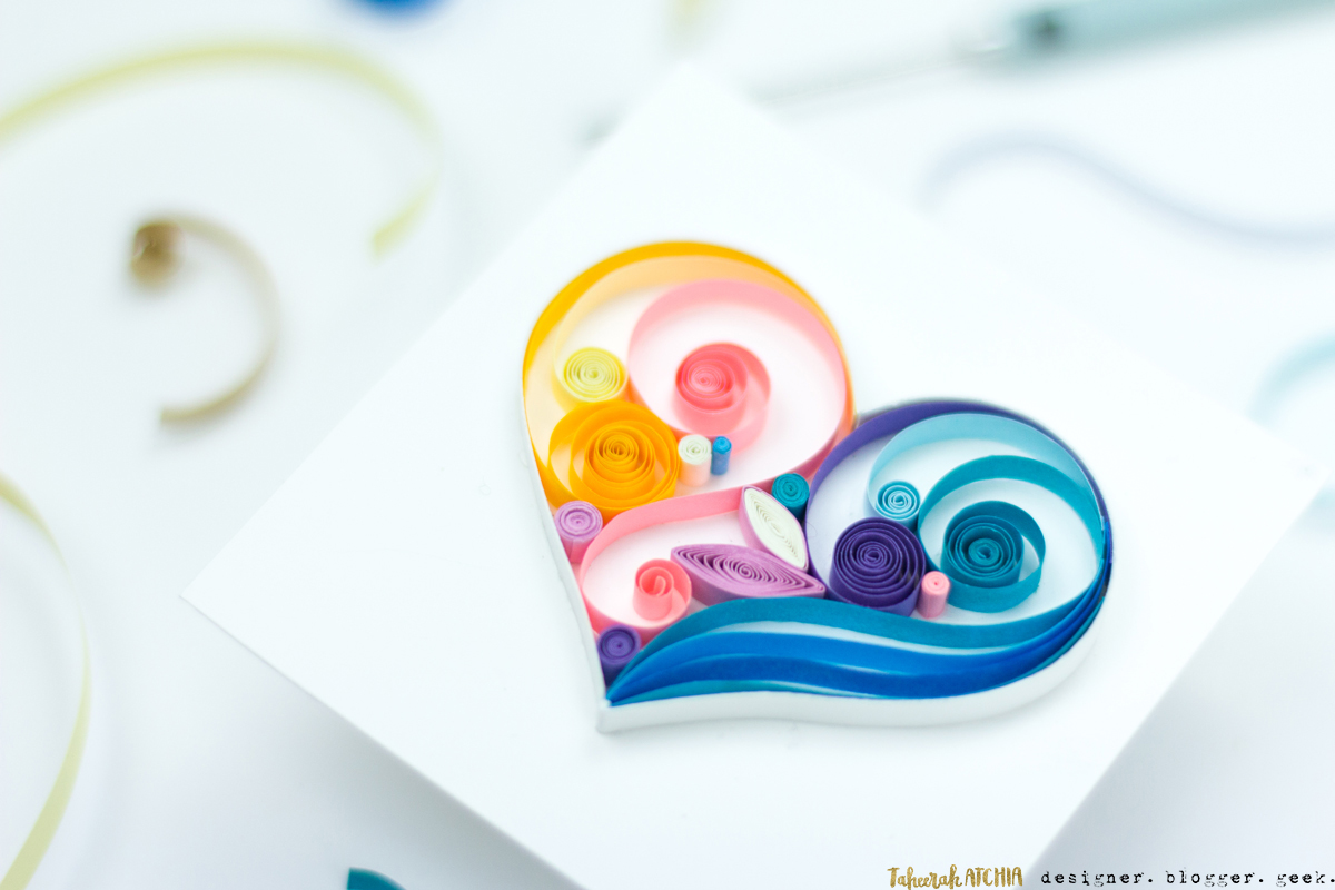 Quilled Heart Panel by Taheerah Atchia