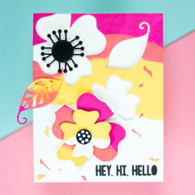 Hey Hi Hello Flowers Card by Taheerah Atchia