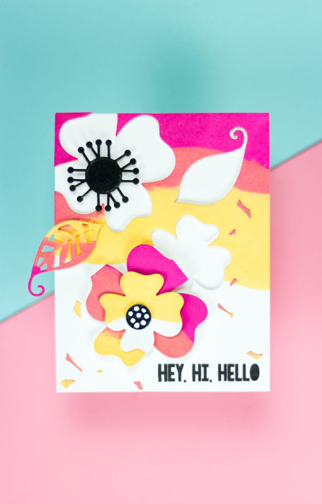 Hey Hi Hello Flowers Card by Taheerah Atchia