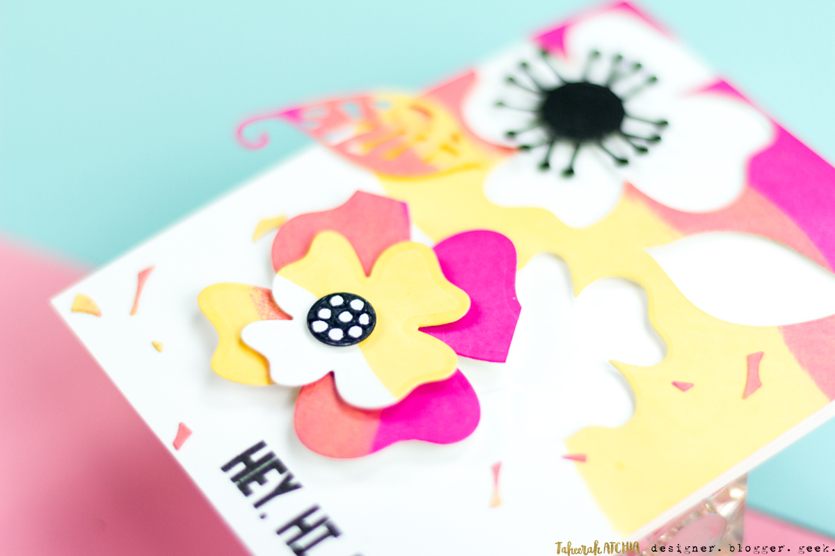 Hey Hi Hello Flowers Card by Taheerah Atchia