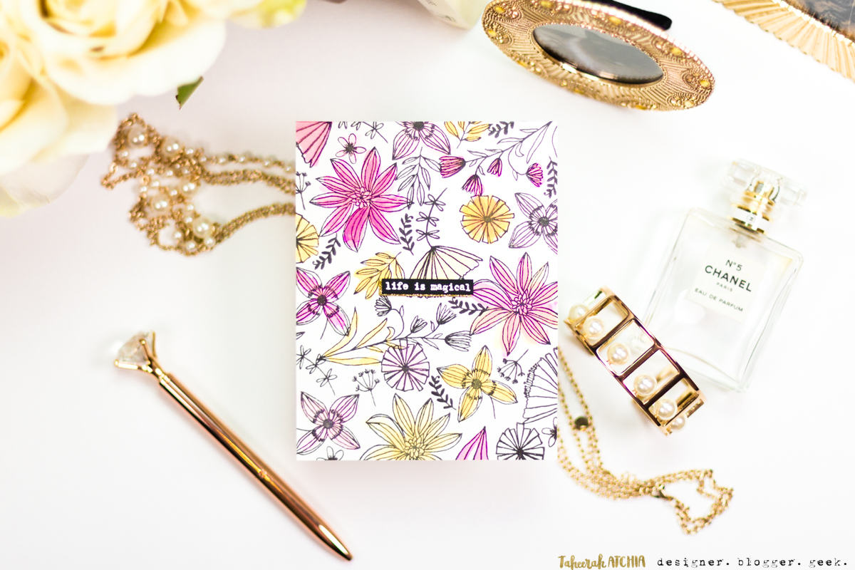 Life is Magical Floral Card by Taheerah Atchia